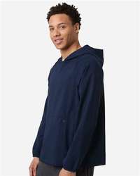 Photo of Men's UltraUVP Shoreline Long Sleeve Hooded Pullover - CORE365 - Classic Navy - view 5
