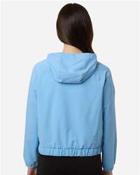 Photo of Women's UltraUVP Shoreline Long Sleeve Hooded Pullover - CORE365 - Columbia Blue - view 4