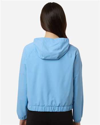 Photo of Women's UltraUVP Shoreline Long Sleeve Hooded Pullover - CORE365 - Columbia Blue - view 4
