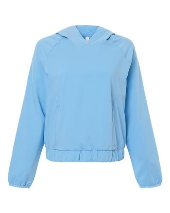 Photo of Women's UltraUVP Shoreline Long Sleeve Hooded Pullover - CORE365 - Columbia Blue - view 3