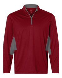 Photo de Quarter-zip Pure 2.0 pour hommes - Puma Golf - Dark Crimson/ Slate Sky - vue 3