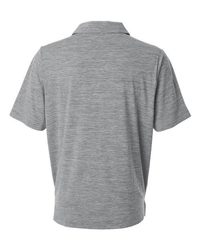 Photo of Men's Relay Heathered Stripe Polo - Team 365 - Black Heather/ White - view 2