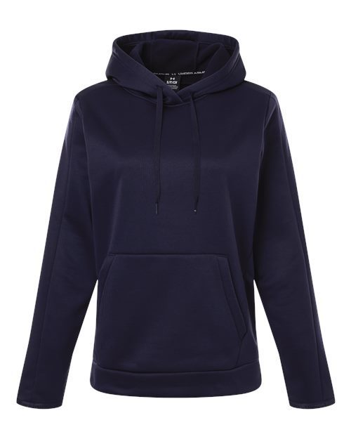 Photo of Women's Armour Fleece Pro Hooded Sweatshirt - Under Armour - Midnight Navy/ White - view 3
